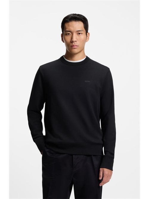 Maglia in cotone-terry con logo tonale